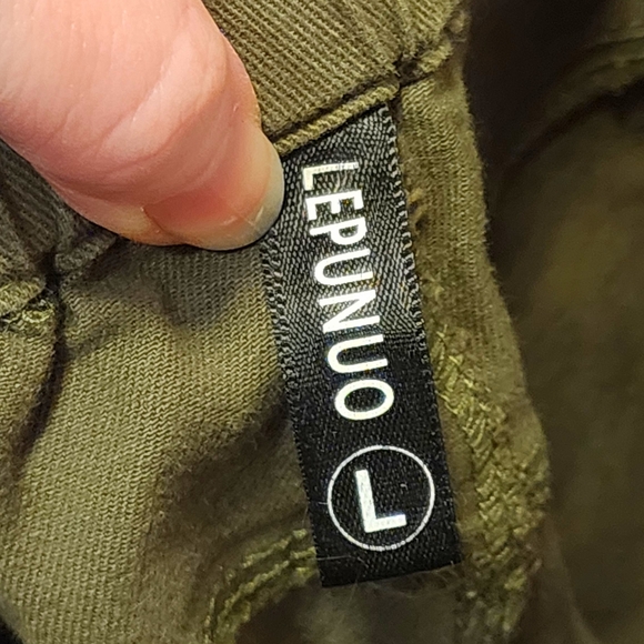Olive High Waisted Cargo Pants - Picture 8 of 8